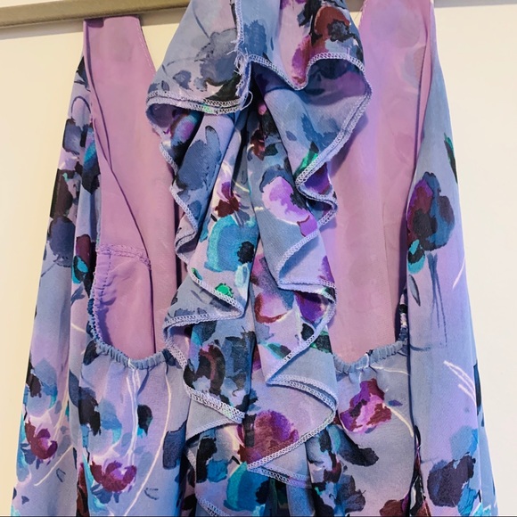 Tank Halter Floral Blouse Top - Picture 4 of 7